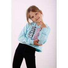 Toontoy Kids Kız Çocuk Yazı Baskılı Sweatshirt