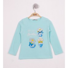 Toontoy Kız Çocuk Papatya Vazo Baskılı T-Shirt