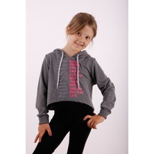 Toontoy Kids Kız Çocuk Yazı Baskılı Sweatshirt
