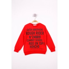 Toontoy Kids Erkek Çocuk Yazı Baskılı Sweatshirt