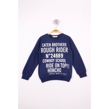 Toontoy Kids Erkek Çocuk Yazı Baskılı Sweatshirt