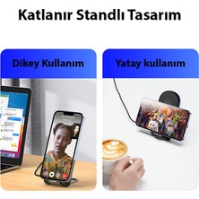 Ason Plus Duzzona W2 Katlanır Standlı 15W Hızlı Şarj Wireless Kablosuz Şarj Cihazı