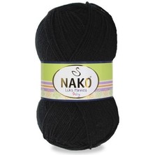 Nako Lüks Minnoş 217 5 Adet El Örgü Ipi Siyah