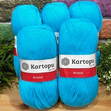 Kartopu Kristal K515 5 Adet Lif Ipi El Örgü Ipliği Turkuaz