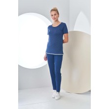 Pjs 24200 Kadın Puantiyeli Yarım Kollu Pijama Takım