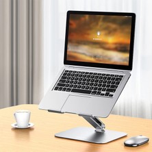 Teknoexpress M1 Pro Alüminyum Katlanabilir Döner Stand MacBook Pro-Air Uyumlu 17" Laptop Yükseltici Yükseklik Ayarlı Laptop Standı Altlığı