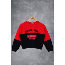 Toontoy Kids Kız Çocuk Mıamı Baskılı Sweatshirt