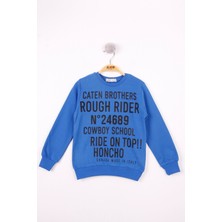 Toontoy Kids Erkek Çocuk Yazı Baskılı Sweatshirt