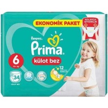 Prima Külot Bebek Bezi Eko Paket 6 Beden 34 Adet
