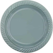 Kidspartim Gümüş Plastik Tabak 22 cm