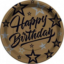 Kidspartim Happy Birthday Yıldızlı Tabak