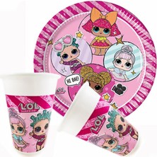 Kidspartim Lol Bebek Karton Tabak Bardak 8 Li