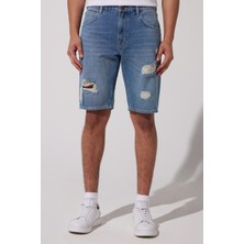 Lee Regular Fit Normal Kesim %100 Pamuk Normal Bel Mavi Jean Kot Şort