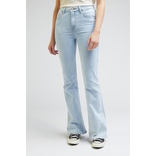 Lee Breese Flare Fit Normal Bel Bol Paça Esnek Jean Kot Pantolon