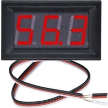 0.56 Inch Dc 0-100V Dijital Voltmetre-Kırmızı- 3 Kablolu