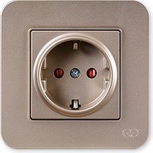 Günsan Radius Çocuk Korumalı Topraklı Priz, M.Bej