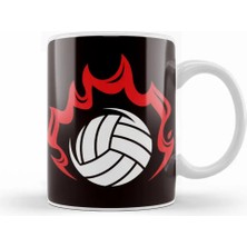 Humuts Volleyball Player Ball Sports Team Coach Beach Volleyball Kupa Bardak Porselen