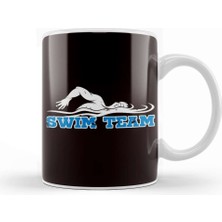 Swimmer Team Swim Swimming Pool Instructor Coach Athlete Kupa Bardak Porselen