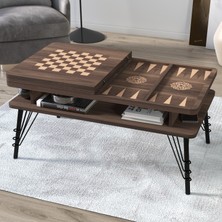 Canisa Kaisa Serisi Mdf Tavla Sehpası ve Satranç Orta Sehpası Açılabilir Mdf Orta Sehpa