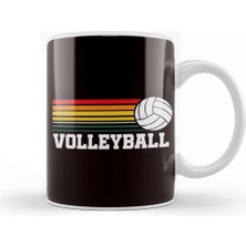 Humuts Vintage Volleyball Retro Ball Sports Coach Team Athlete Game Kupa Bardak Porselen