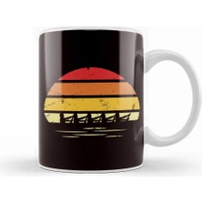 Humuts Vintage Rowing Team Rowboat Sculling Paddling Canoeing Oars Kupa Bardak Porselen
