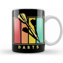 Humuts Vintage Darts Arrow Retro Dartboard Bullseye Pub Sports Aim Kupa Bardak Porselen