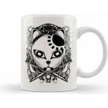 Tanjiro Kamado Engraving Demon Slayer Mask Dark Kupa Bardak Porselen