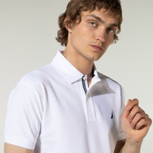 Nautıca Erkek Classic Fıt Beyaz Kısa Kollu Polo K35000T.1BW