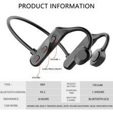 GTA 2 Kemik Iletimli Suya Dayanıklı Bluetooth Kulaklık (Yurt Dışından)