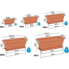 Serinova KBT01 Kemer Bahçe Saksı Set 1 No 9 Litre 46 Cm, Yeşil