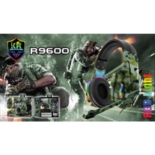 Karler Bass R9600 Rgb Işıklı Oyuncu Kulaklığı Kamuflaj  Desenli Tasarım