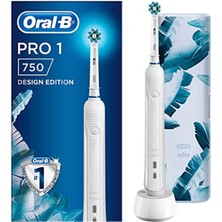 Oral-B PRO1-750 Şarj Edilebilir Diş Fırçası Beyaz Özel Seri (Seyahat Kabı Hediyeli)