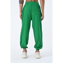 Amazing Crash Erkek Jogger Fit Lastikli Yeşil Keten Pantolon