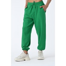 Amazing Crash Erkek Jogger Fit Lastikli Yeşil Keten Pantolon