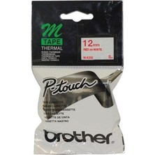 Brother M-K232 Beyaz Üzerine Kırmızı Etiket