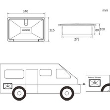 Comely 1 Takım Rv Duş Kutusu Kiti Motorhome Boat Marine Karavan Aksesuarları (Yurt Dışından)