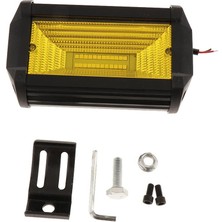 Comely Otomatik LED Çift Sıralı Çalışma Işığı 72W Araba Çatı Spotları Taşkın - Sarı Işık (Yurt Dışından)
