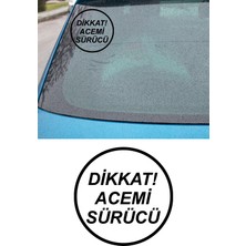 New Jargon Dikkat Acemi Sürücü Araba Sticker 12X12CM