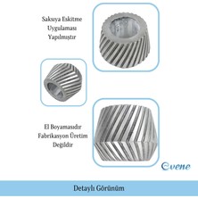 Evene Ahşap Ayaklı Beton Saksı Büyük Boy 1 Adet Dişli Model