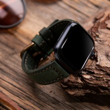 Vagave Apple Watch 42MM 44MM 45MM 49MM 3 / 4 / 5 / 6 / se / 7 / 8 / 9 Ultra / Ultra 2 Deri Kordon Yeşil Deri Kayış