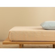 English Home Diamond Stripe Kolay Ütülenir Tek Kişilik Çarşaf 160 x 240 cm Sarı