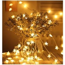 EC Shop Egitimstandi Dekoratif 5 Metre 20 Adet Yıldızlı Ip LED Işık - Fişli Yıldız LED Süs Günışığı