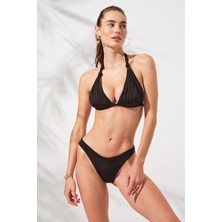 Pierre Cardin Dudi Kaplı Üçgen Bikini Siyah 231224