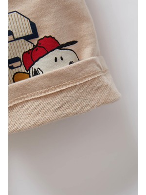 DeFacto Erkek Bebek Snoopy Sweatshirt Kumaşı Şort X3547A222SM