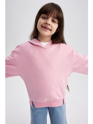 DeFacto Kız Çocuk Relax Fit Kapüşonlu Sweatshirt Z4554A623SP