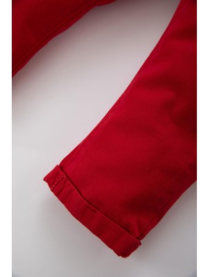 DeFacto Erkek Bebek Basic Kırmızı Gabardin Pantolon Z2703A223SP