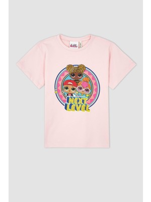 DeFacto Kız Çocuk L.O.L. Surprise Regular Fit Kısa Kollu Tişört Y0506A622HS