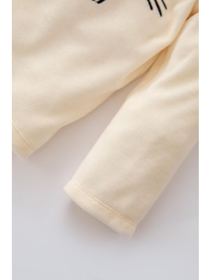 DeFacto Kız Bebek Desenli Uzun Kollu Kadife Pijama Takım Z0407A222WN
