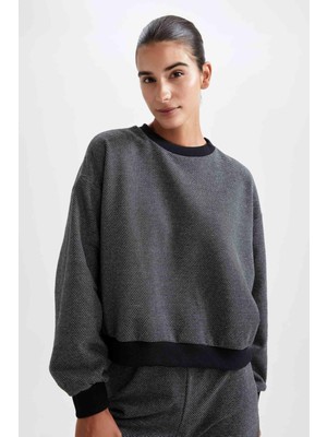 DeFacto Bisiklet Yaka Sweatshirt Z6953AZ22AU