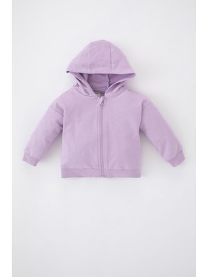 DeFacto Kız Bebek Kapüşonlu Sweat Hırka Z4542A223SP